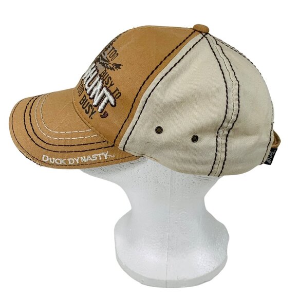 Duck Dynasty Ball Cap Hunting Distressed Hat Brown Adjustable Jase Robinson - Picture 5 of 15